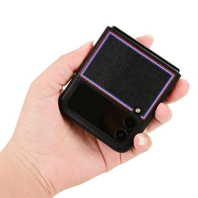 

Шкіряний захисний чохол проти ударів для Samsung Galaxy Z Flip4 Flip 3 Flip3 Flip 4 5g Чохол для телефону проти подряпин для Samsung Flip4 for Samsung Z Flip 3 чорний