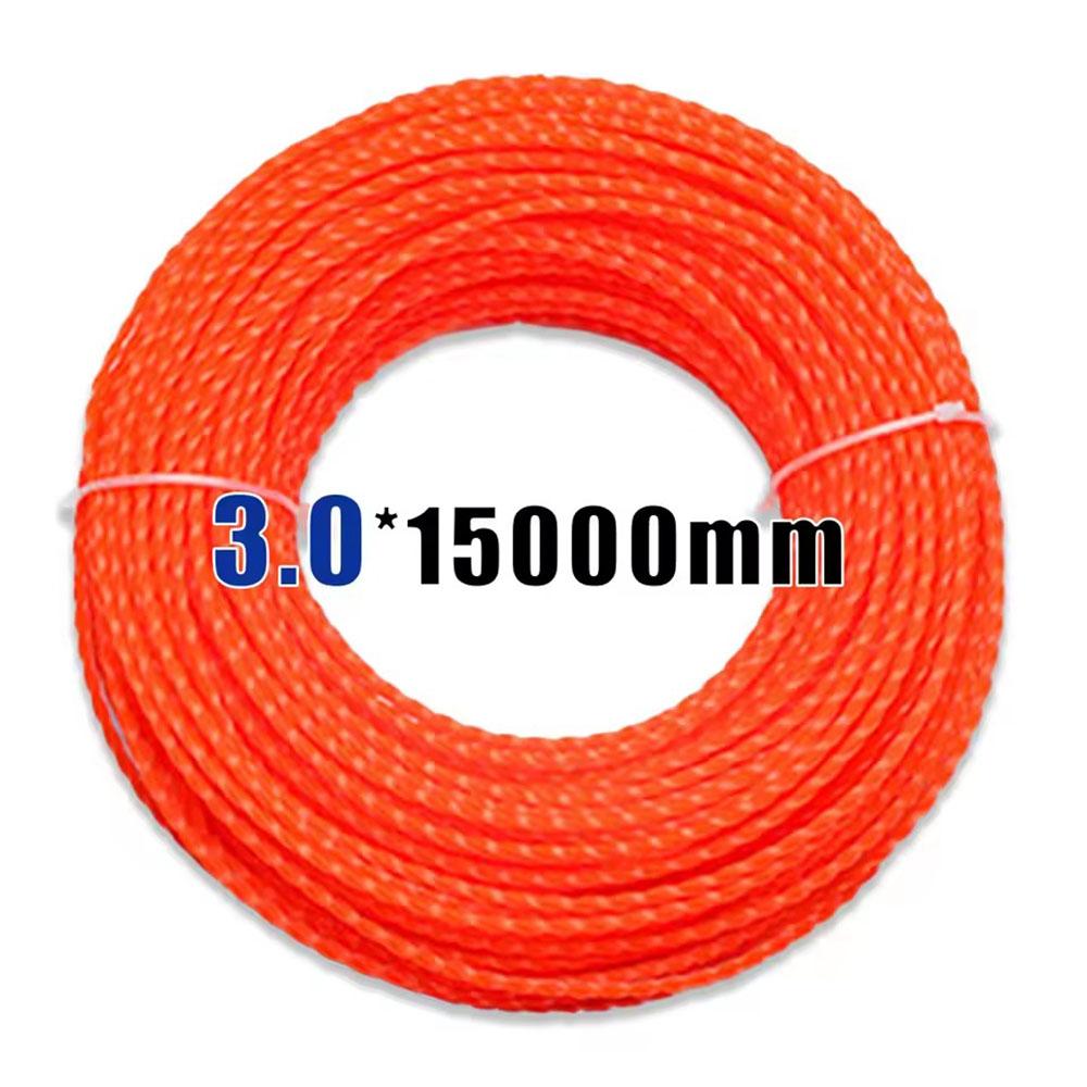 3.0mm x 15m nylon lawnmower, rope brush cutter, cutting thread, lawnmower accessory