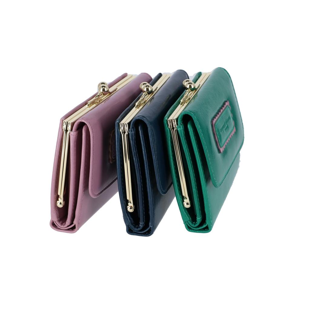 Tsumori Chisato Wallet with Middle Simple Tri-fold Clasp, Wallet, Two-Tone