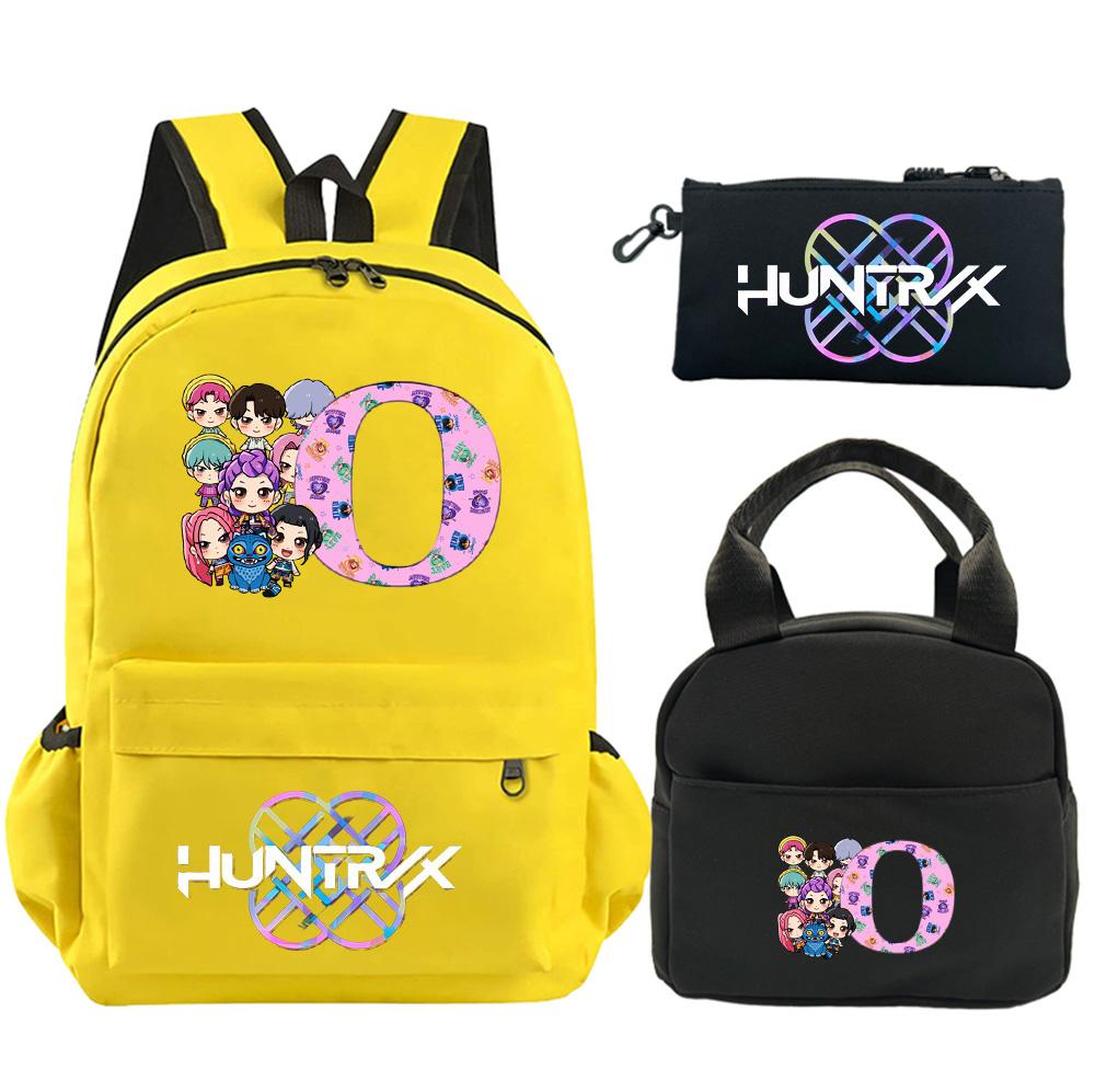 3Pcs/set 26 English Letter Printed Backpack Shoulder Bag Pencil Case for Teenager Student Boy Girl Schoolbag Large Capacity Waterproof Bookbag Gift