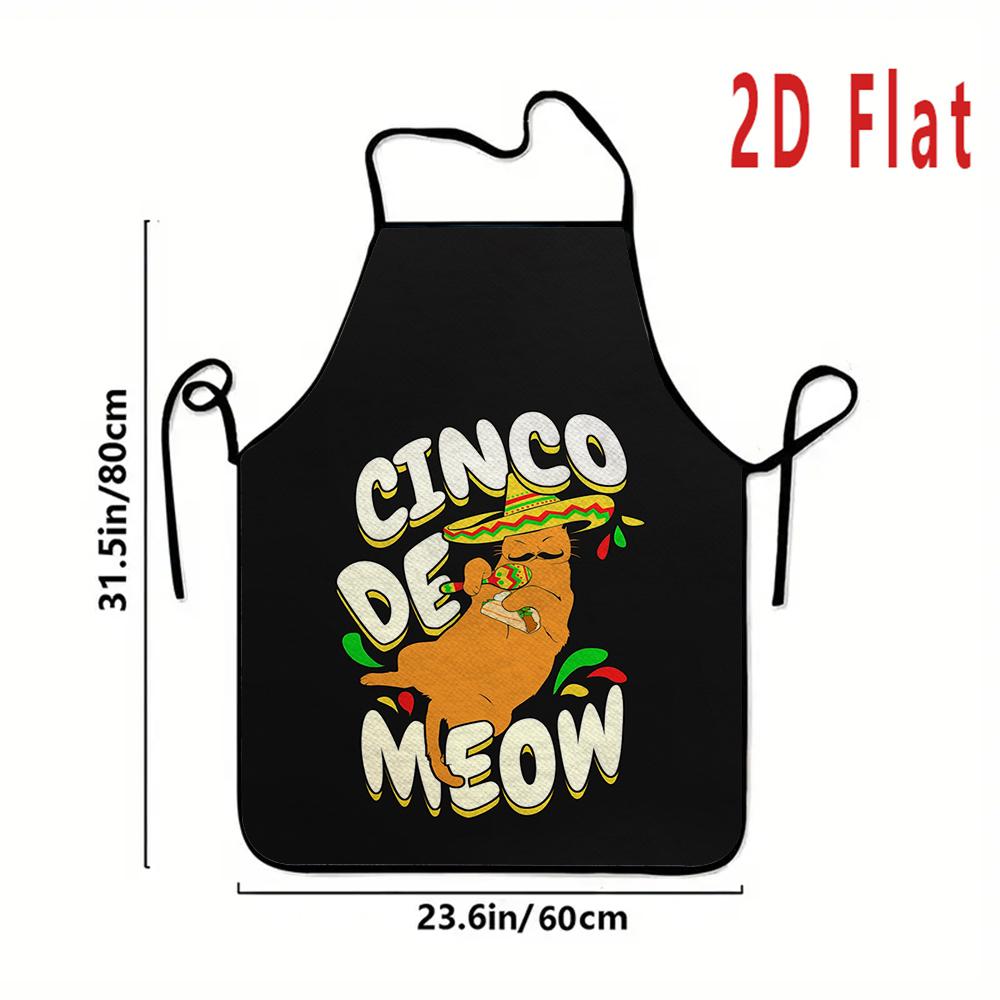 

Multiple sizesMexican taco Print Apron, Kitchen and Dining Apron, BBQ Apron, Durable and Easy to Clean 38X47cm(15X19in)