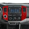 8Pcs Red Carbon Fiber Interior Center Air Vent Cover Trim For Toyota Tacoma 4WD