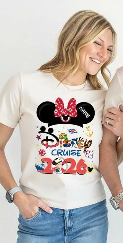 2026 Summer Paradise Cruise Family Graph T-shirt Unisex's Fashion Cotton Quality Casual Loose Short Sleeve Classic Unisex