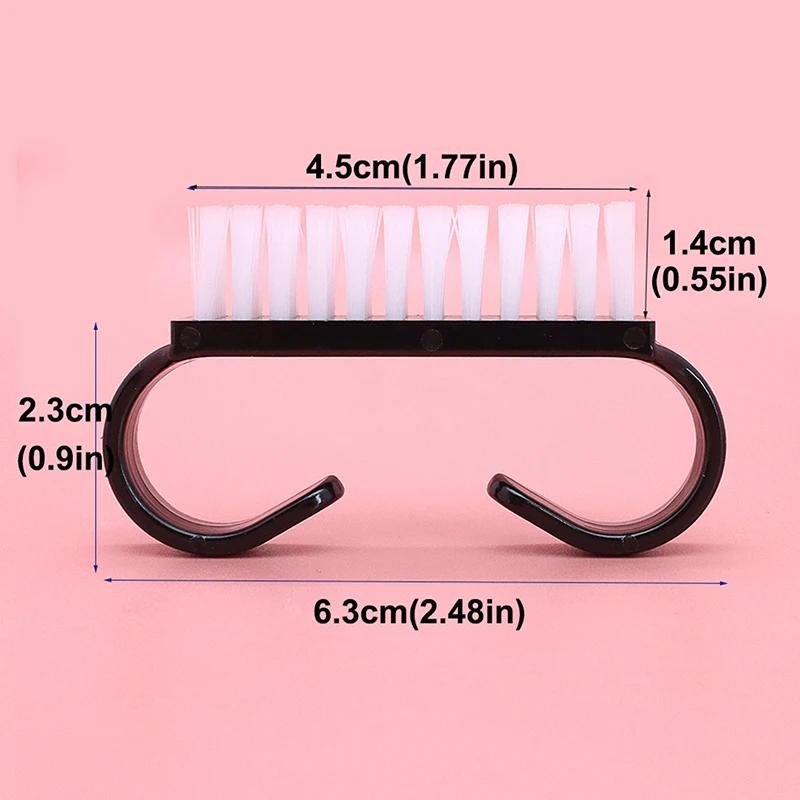 10 Stück Top Reinigungs-Nagelbürste Nagelkunst Kunststoff Weich Staubentferner Fingerpflege UV-Gel Maniküre Pediküre Werkzeug Make-up-Pinsel Schrubben