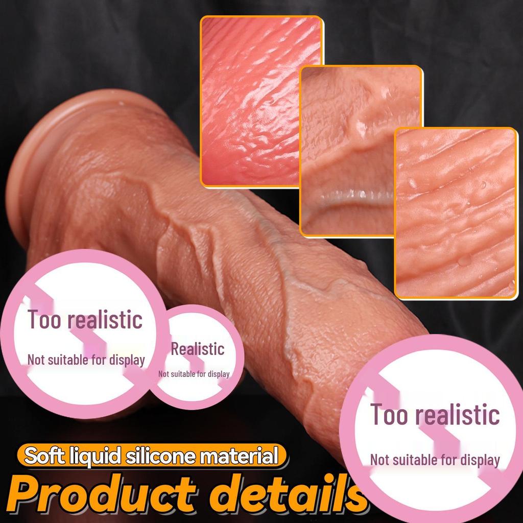 Copa de Succión de Silicona Pene Falso para Masturbación Femenina