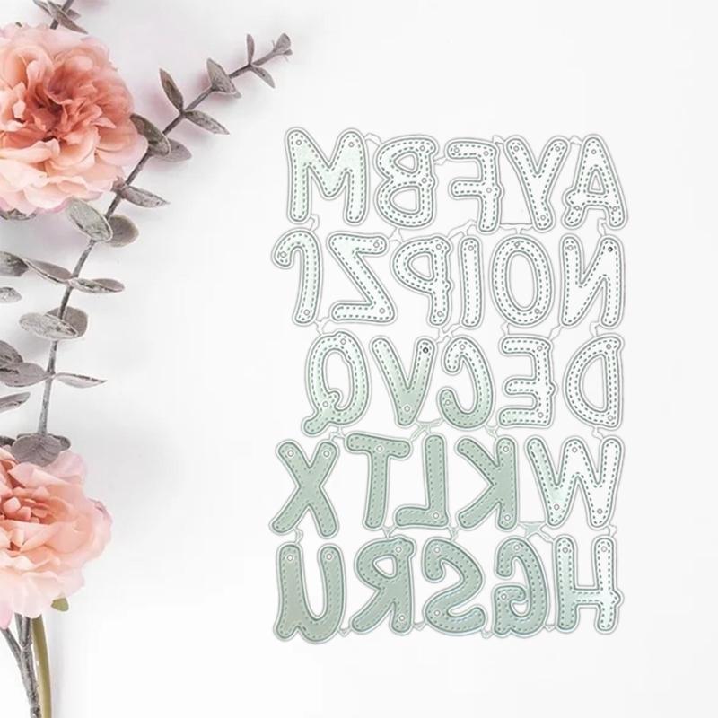 Letter Cutting Dies Alphabet Die Cuts Embossing Die Cuts Template for Kid Gift Card Making Scrapbooking DIY Album Crafts