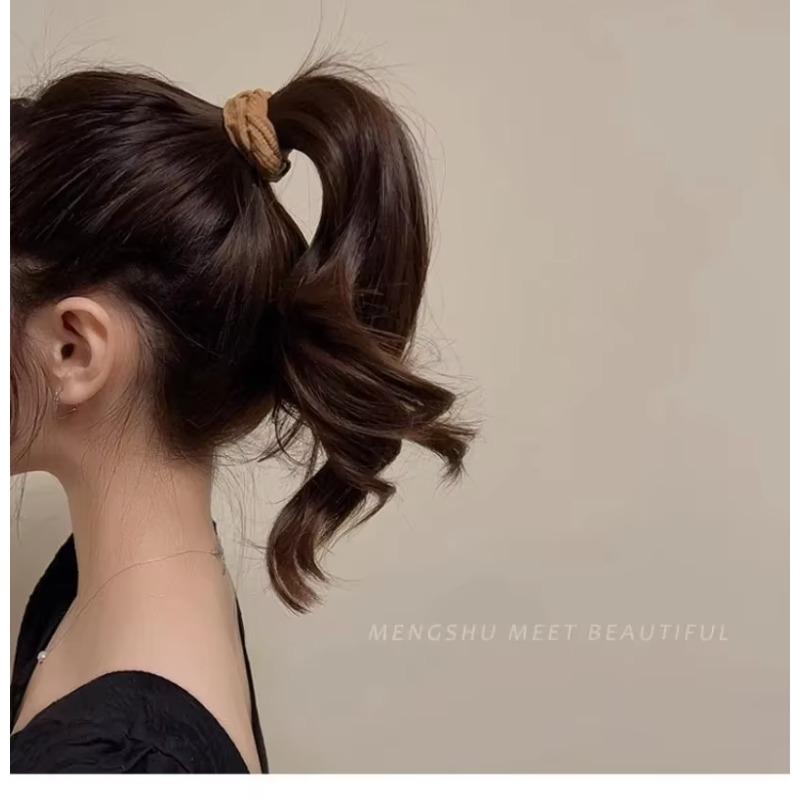 5 unidades por bolsa de coleteros elásticos para mujer y niña, banda de goma para el pelo, accesorios para el cabello