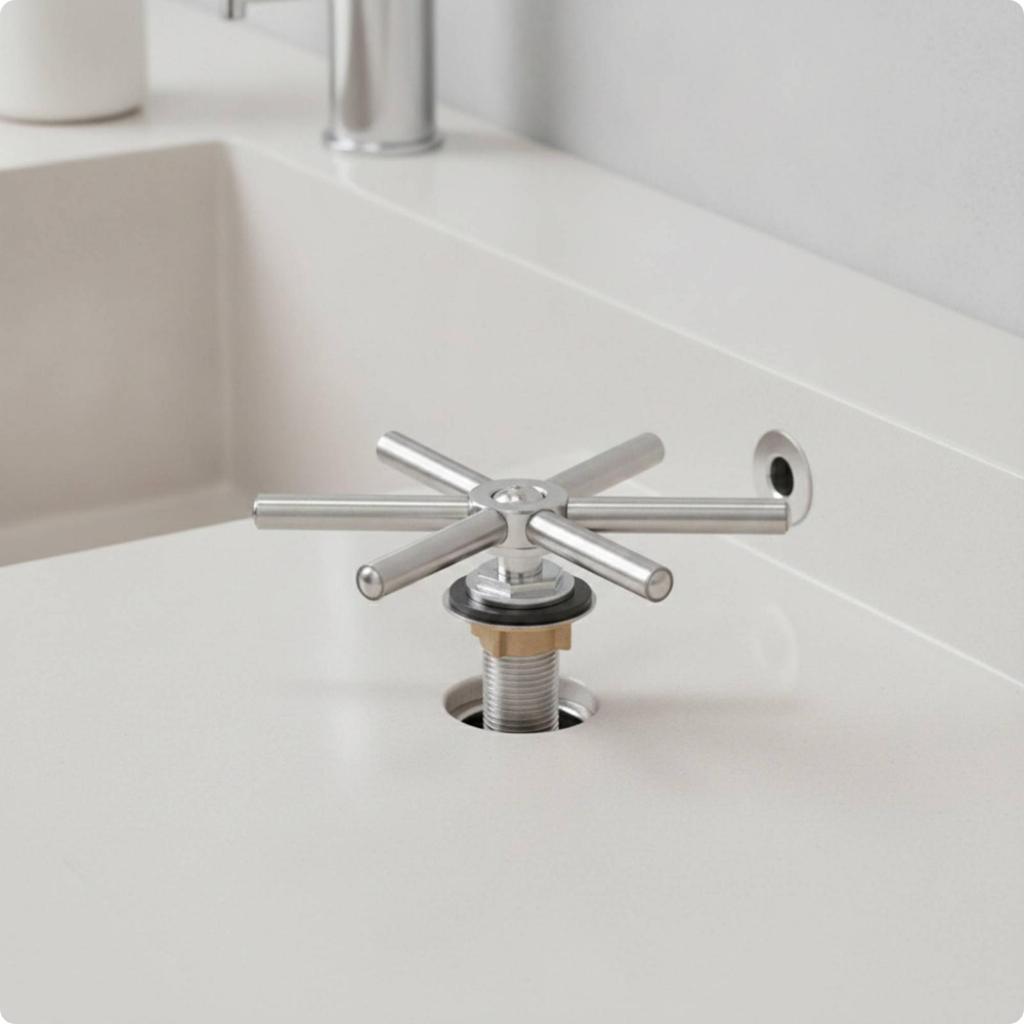 Sink Cup Rinser | High-Pressure, with six-spoke Spray Head, Quick,