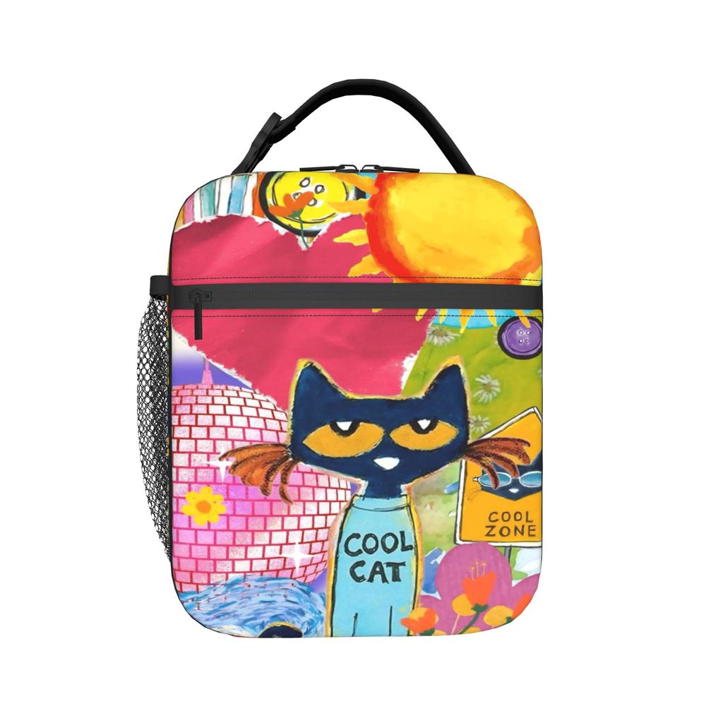 Pete The Cat Accessories Insulated Lunch Bag For Outdoor Food Container Portable Cooler Thermal Bento Box