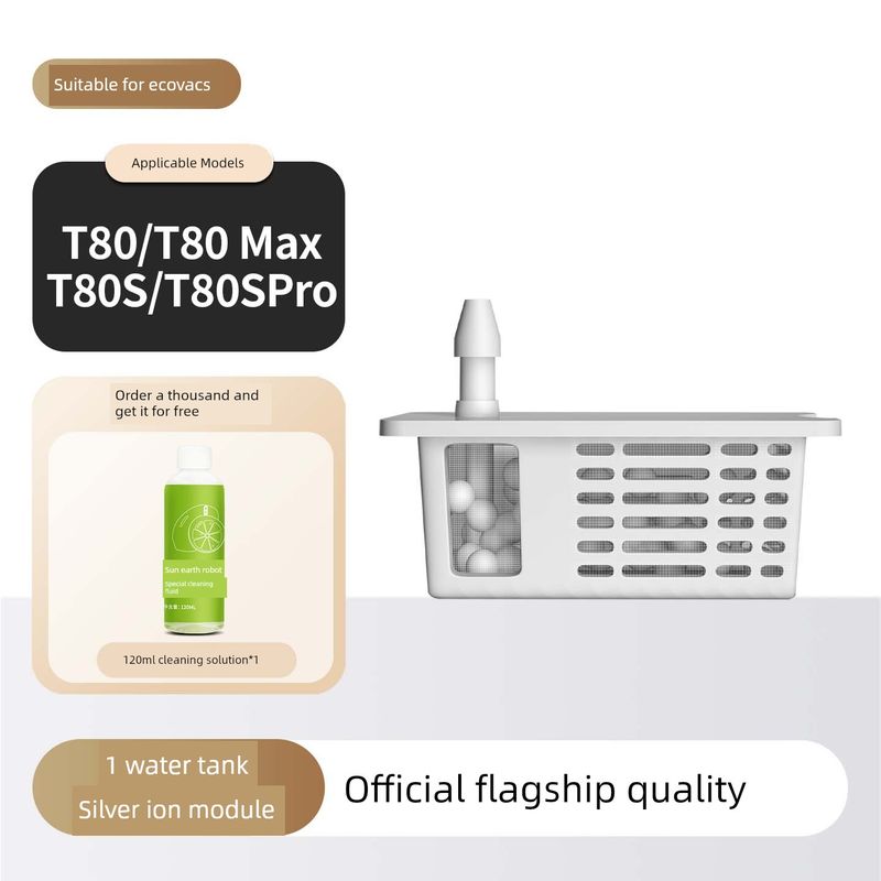 Compatible with Ecovacs T80/S Consumables, Sweeping Robot Accessories, Pro Side Roller Brush, Mop, Filter, Dust Bag, Cleaning Fluid