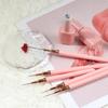 5Pcs Nail Art Brushes,Super Fine Thin Liner Nail Brush Set for Nail Gel Polish Painting Designs Gifts for Women Girls
