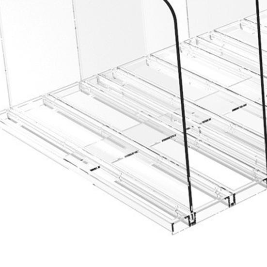 1/2Pcs Purse Organizer Easy Assembly Adjustable Transparent Design Plastic Clutch Dividers Handbag