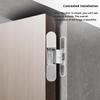 HingeThree-Dimensional Adjustable Heavy Duty Ultra-Thin Zinc Alloy Hidden Door Hinges Modern Invisible Furniture Hinge for Heavy