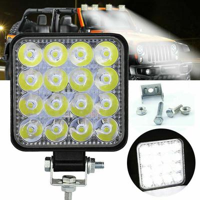 2 szt. Kwadratowe światło robocze LED 48 W 12 V 24 V Off Road Lampa punktowa powodziowa do samochodu ciężarowego SUV