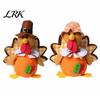 Stuffed Fabric Turkey Thanksgiving Plush Doll, Animal Figurine, Autumn Kitchen Decor Harvest Tabletop Decoration for Home Desktop Tired Tray