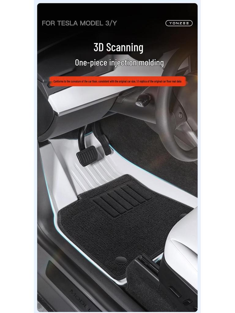 Full Coverage TPE Floor Mats for Tesla Model 3/Y
