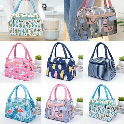 Bolsa de almuerzo con aislamiento térmico portátil, bolsa fresca de Picnic, fiambrera para niños y adultos, almacenamiento de alimentos, bolsa Bento con cremallera de aluminio impermeable para mujer
