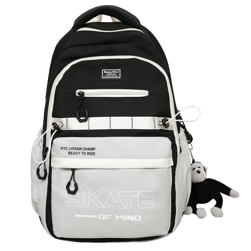 Студенческий школьный рюкзак с цветовыми блоками — фото 21