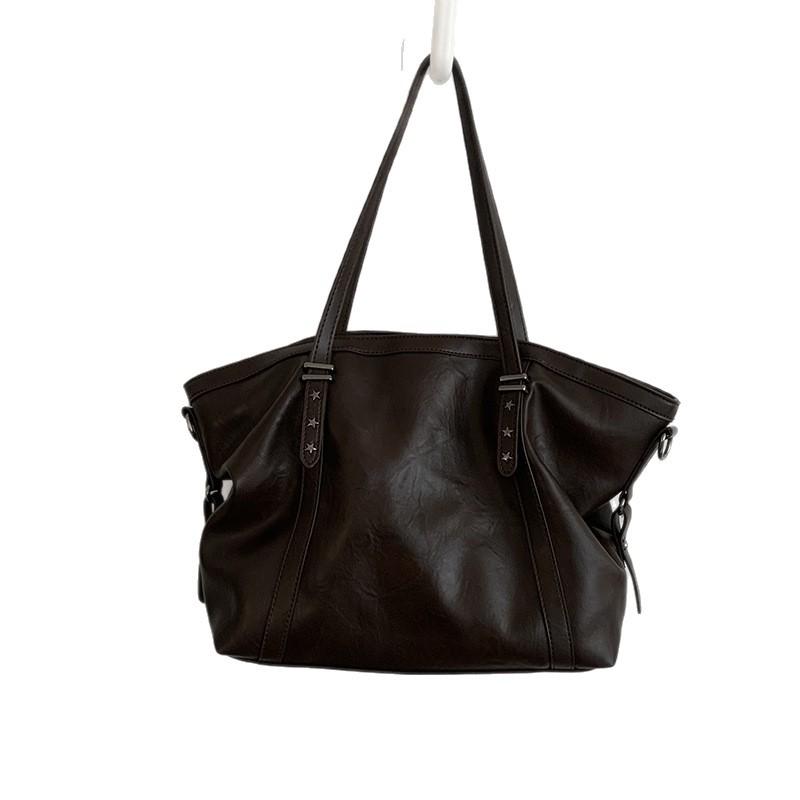 Retro high-end bag large-capacity women's bag 2025 autumn and winter new shoulder tote bag simple commuter armpit bag