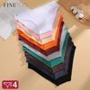 4Pcs Sexy Low Waist Cotton Panties For Women Slim Fit Briefs Soft Elastane Underwear Ladies Breathable Cotton Crotch Underpants