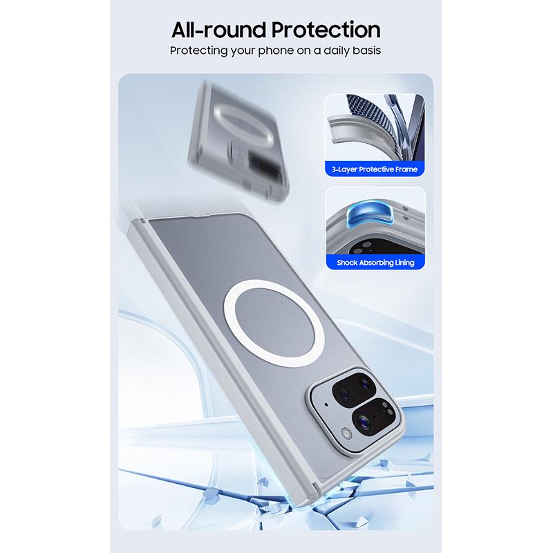 Magnetic Matte Transparent Hinge Protection Full Body Case for Google Pixel 10 Pro Fold Wireless Charging Cover with Glass Flim