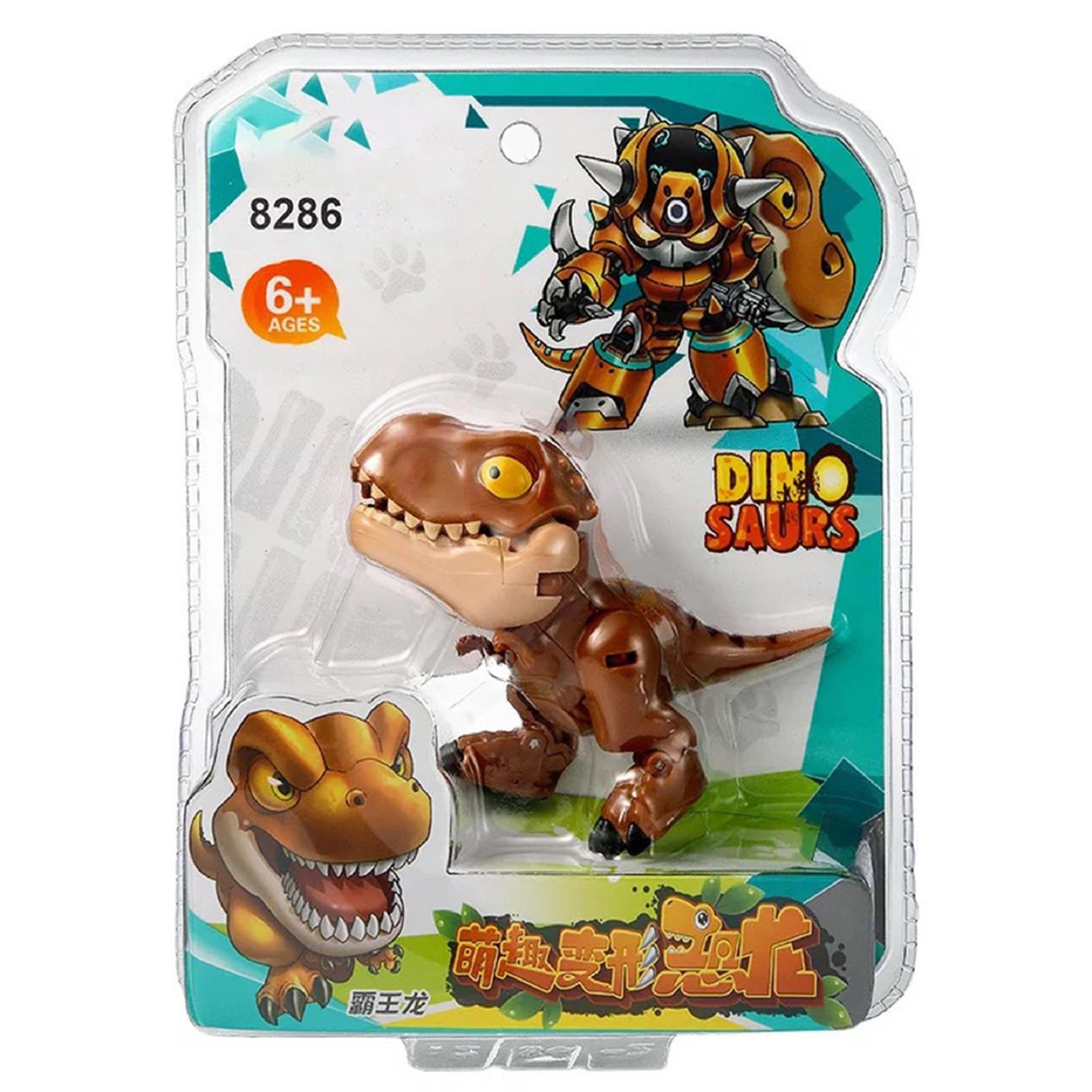 Creative Cartoon Figure Doll Transforming Dinosaurs Hand Doll Model Home Decor Tyrannosaurus