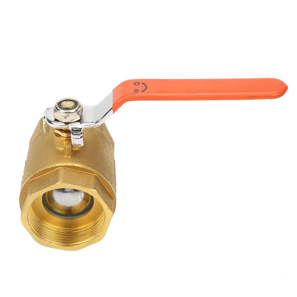 Brass Ball Valve Female Thread Ball Valve 1pc DN40 1-1/2" Brass Pipe Ball Valve 1.6MPa for Water Oil Gas