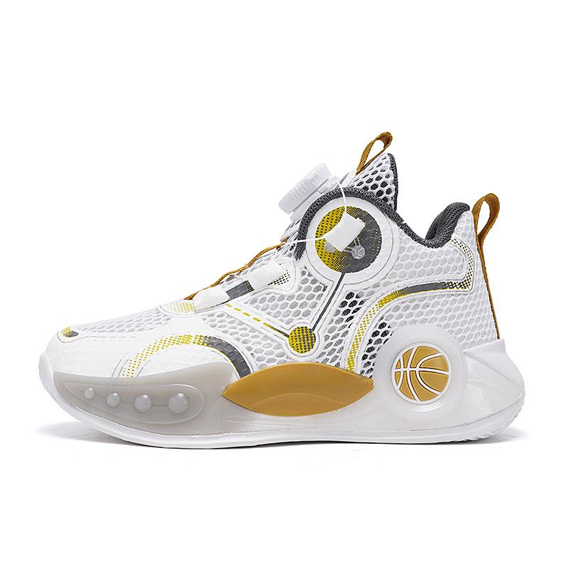 Children's basketball shoes 2025 spring and autumn new mesh boys' sports shoes non-slip middle and older boys' running shoes