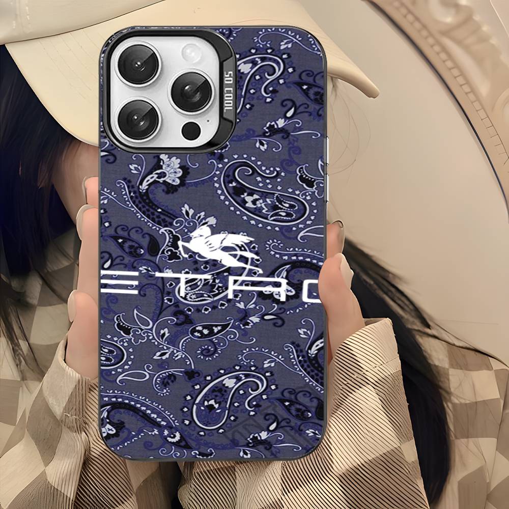 

Fashion And Luxury E-Etro Phone Case For IPhone 17 16 15 14 11 12 13 Pro Max Plus Pro Colored Silver Cover iPhone 16pro max
