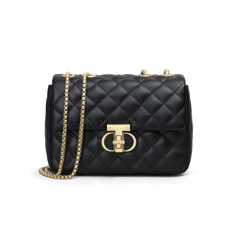 

Сумка через плечо женская цепочка весна/лето кожаные женские сумки ромбовидная клетка High Sense сумка на цепочке маленькая квадратная