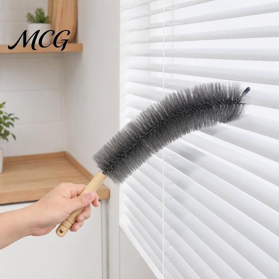 Fan Blade Cleaning Brush Brush, Reusable Dust Collector, Non-Detachable Bendable Design, Removal Multifunctional for Blinds Cobwebs Easy Clean