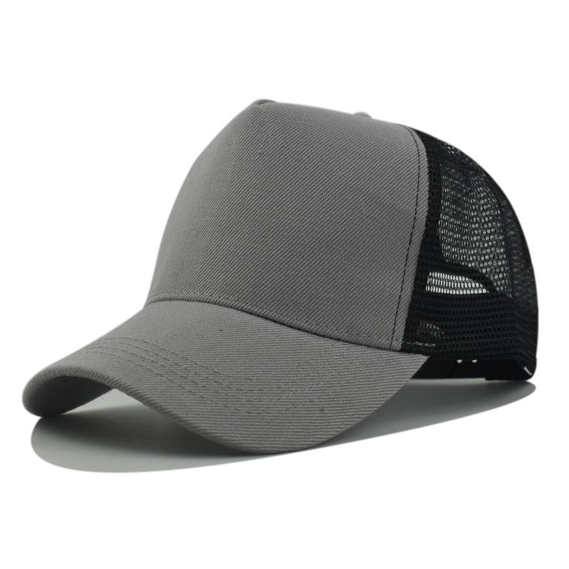 Custom Logo Basic Color Matching 5 Panel Mesh Hat For Women Summer Sunshade Breathable Baseball Caps Outdoor Sport Truck Dad Cap