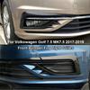 2x Front Bumper Fog Light Grille Frame Cover Trim Wind Knife Razor Style Canards For Volkswagen Golf 7.5 MK7.5 2017 2018 2019