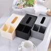 3 Compartments Napkin Holder Removable Lid Desktop Organizer Modern Tissue Dispenser  Bedroom