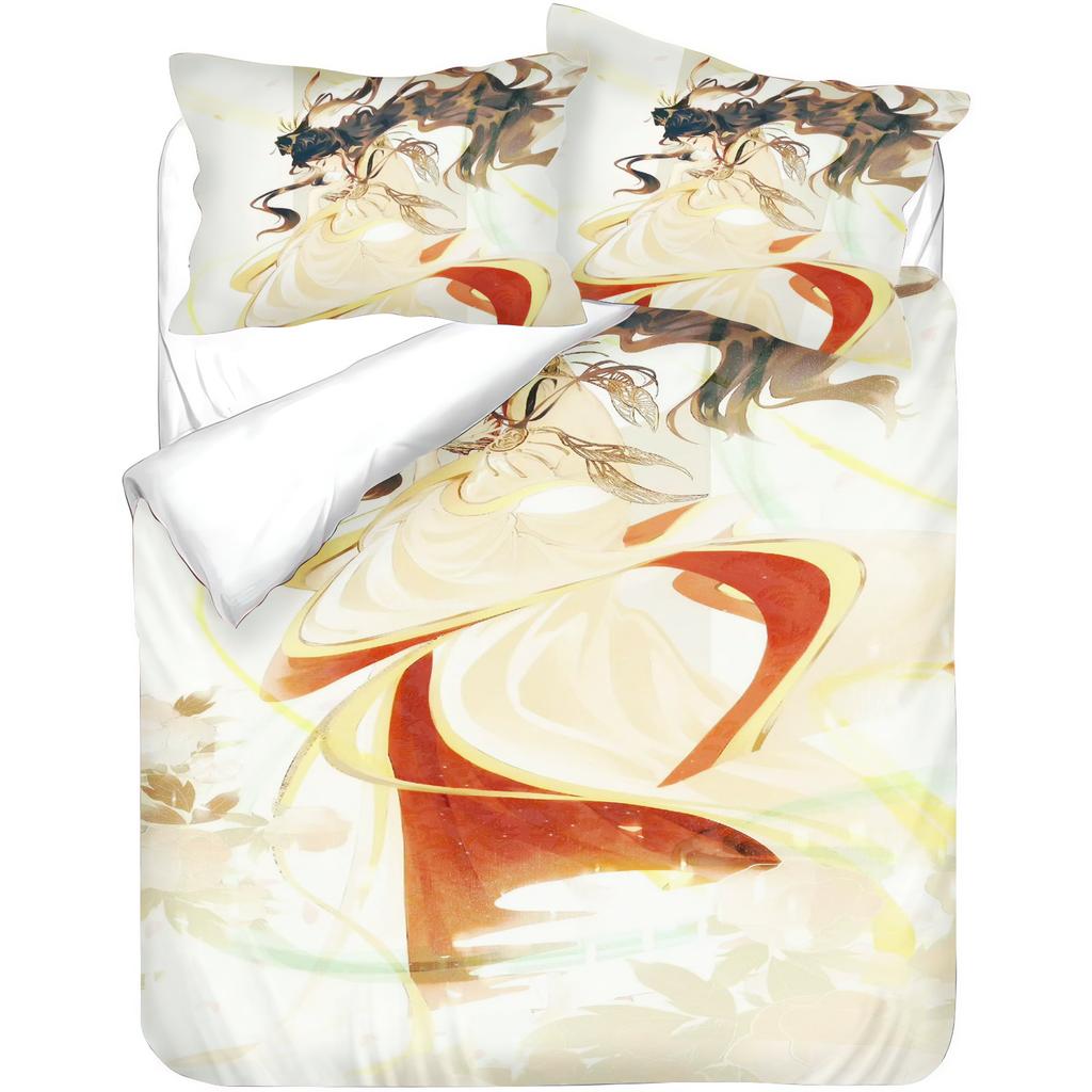 Heaven Official's Blessing Anime Bedding Set, Polyester Digital Print Duvet Cover, Zipper Closure Machine Washable Kids Decor