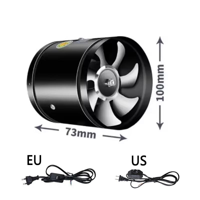 

4 6 Трубний Витяжний Вентилятор Повітряний Вентилятор Металева Труба Вентиляція Витяжний Вентилятор Міні Екстрактор Ванна Туалет Настінний Вентилятор Канальний Вентилятор EU