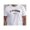 European Sizes St Petersburg Russia Graphic T-Shirt - White Tee with Bold Black Lettering - Stretchy Breathable Fabric for Gym