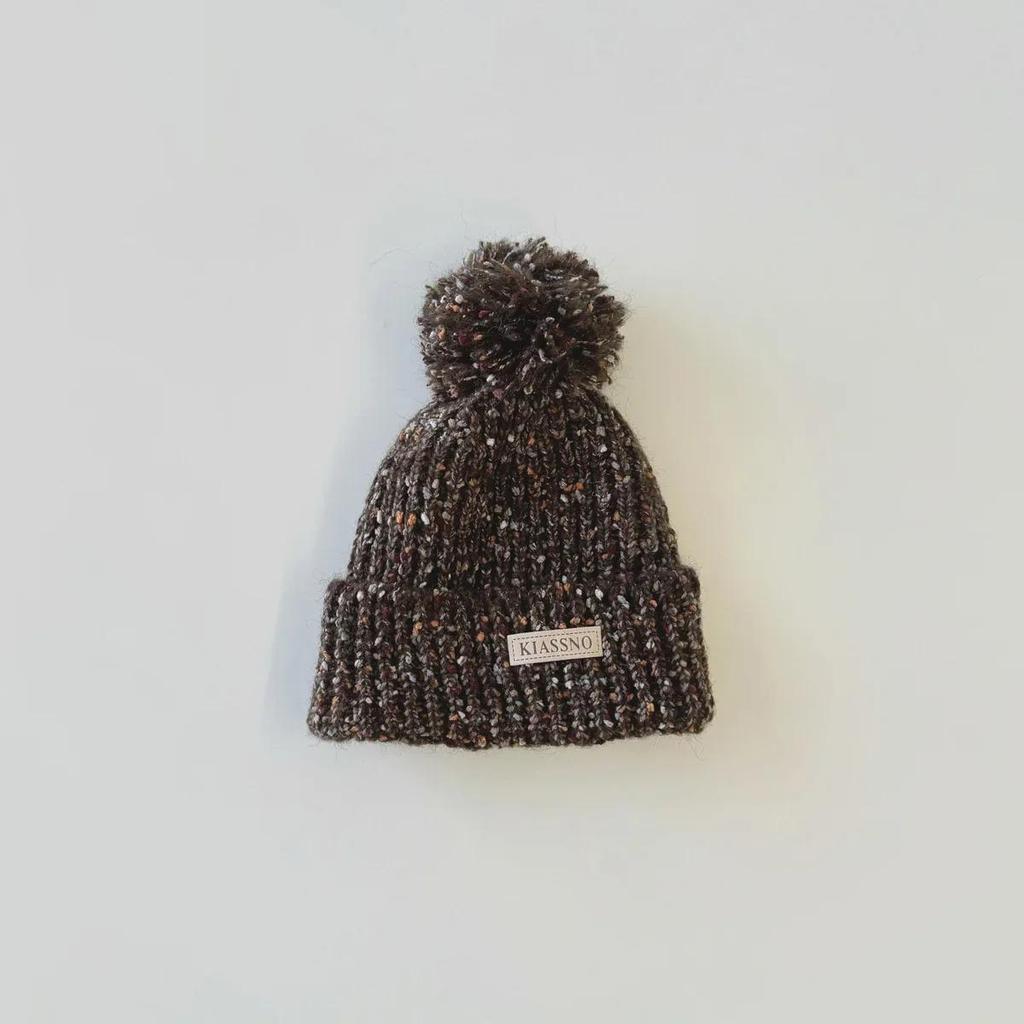 1 Stück pelzige warme Kinder-Mütze für Jungen und Mädchen, schicke koreanische Mode, Häkelmütze für Kleinkinder, Herbst-Winter, dicke Plüsch-Strickmütze