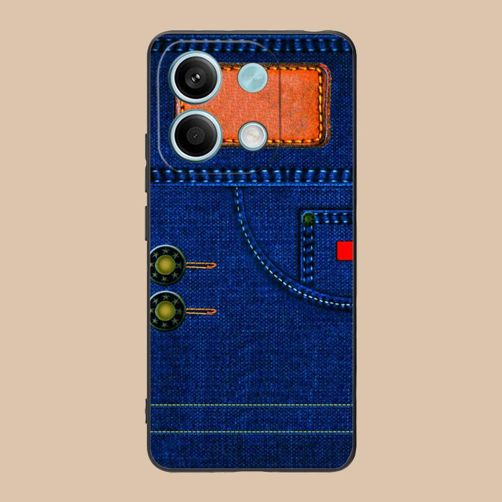 Jeans Texture Mobile Phone Case for POCO F7 F6 F5 F4 F3 F2 Pro GT C75 C71 C65 C61 C40 Pro Ultra Colorful Printing Cover Pretty
