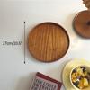 Table Decoration Tray Wooden Round Tray Decorative Trays Snack Plate Sundries Display Organizer Desktop Decorative Plate