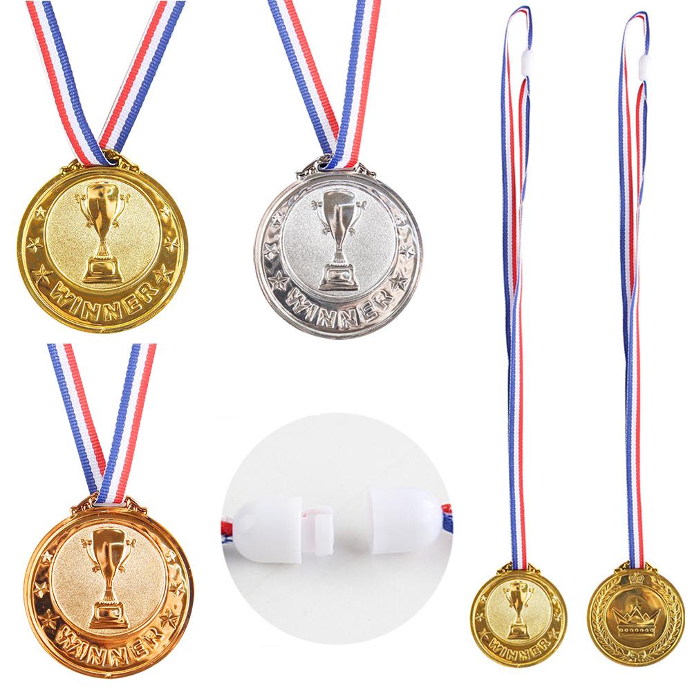 2.55 in Medal Football Competition Prize Souvenir Gift Gold Plastic Winner Medal Gold Silver Bronze Prize for Competitions Party