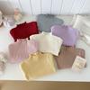 Baby Girls Winter Sweater Solid Color Thick Knitted Pullover Toddler Clothing Warm Fashion Top