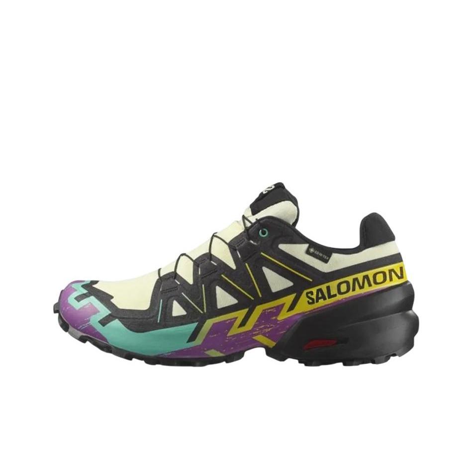 Salomon Speedcross 6 Gore-Tex Versatile Comfortable Running Shoes Men Sneakers White Black Purple 478798