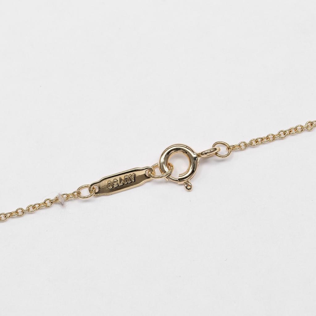 TIFFANY&Co. Oval key Necklace K18 yellow gold/diamond 2.75g Women Used