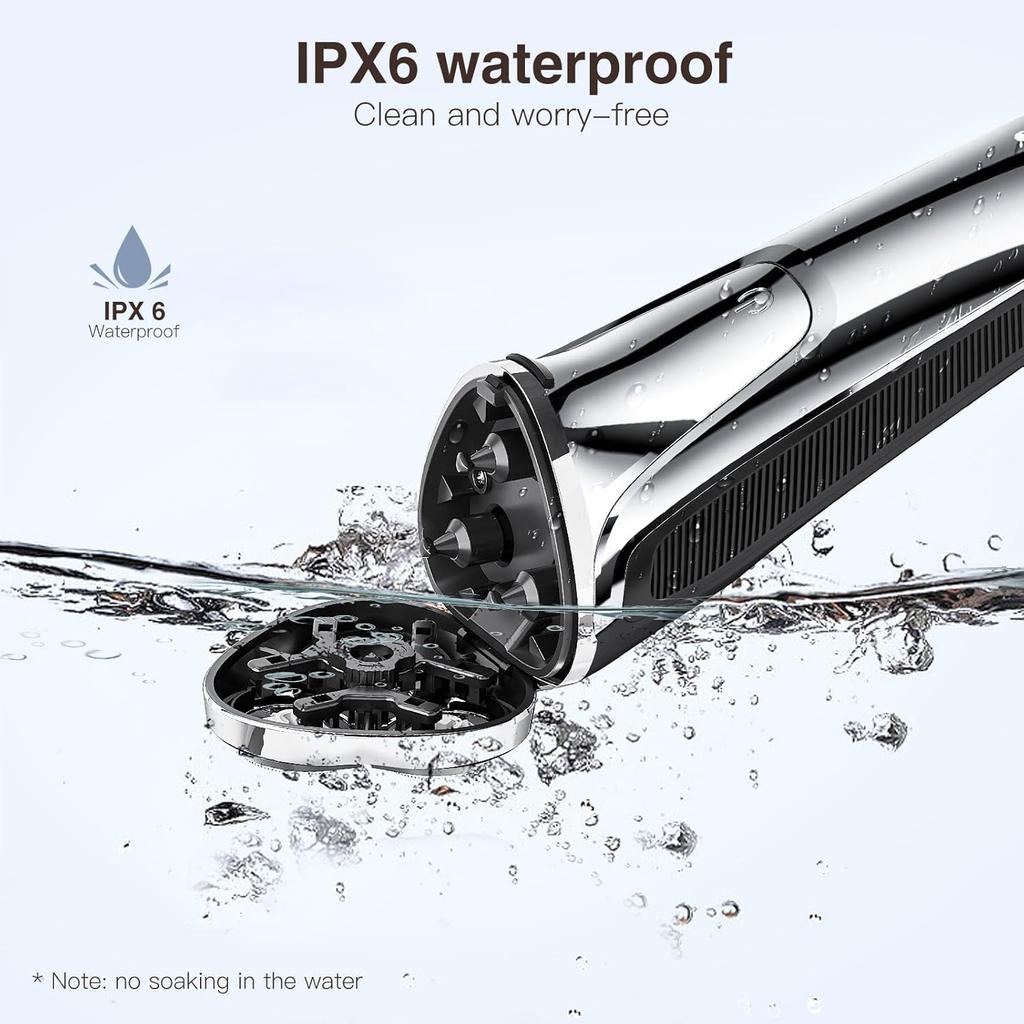 Electric Razor for Men, Men’s Electric Shavers, Wet & Dry Shaver with Pop-up Trimmer, USB-C Rechargeable Waterproof Portable Shaver with LCD