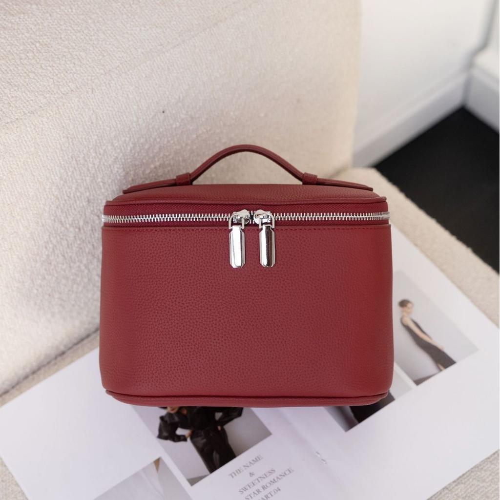 Women's Bags, Multi-compartment Cosmetic Bags, Fashionable Portable Soft Leather Bags