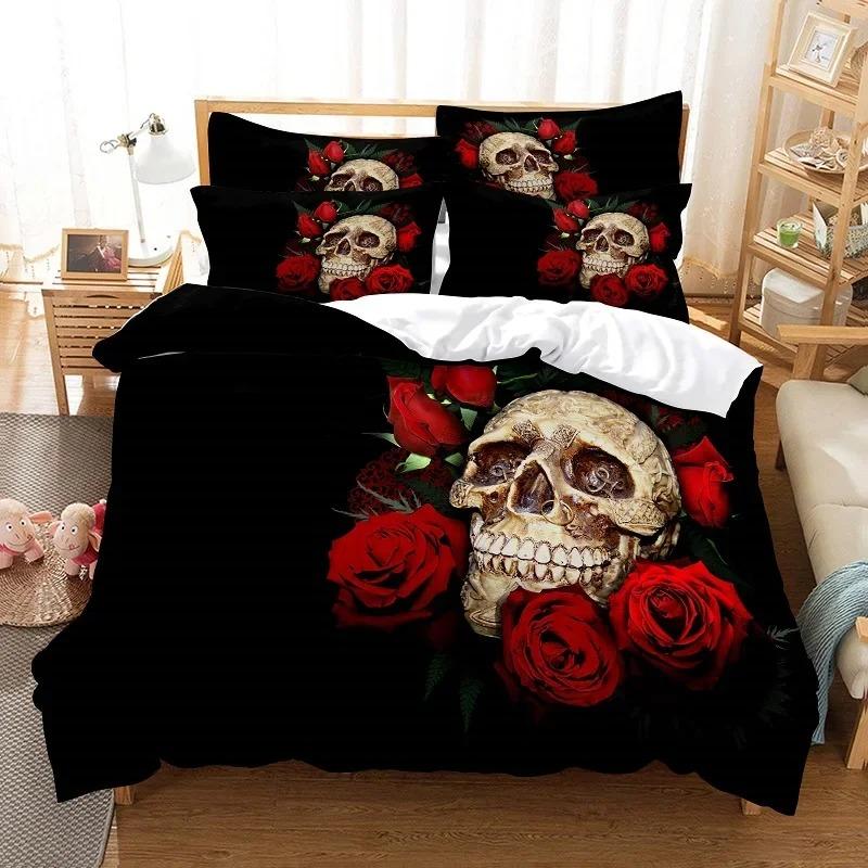Rote Rose Bettwäsche Set Steppdecke Bettbezug Kissenbezug 3D HD Doppel Full King Queen Twin Einzel 32PCS Polyester Bettdeckenbezug