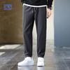 Romon Men's Seaweed Texture Fashion Splice Jogger Sweatpants
