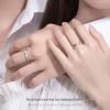 S999 Sterling Silver Adjustable Rhombus Band - Niche Design Couples Ring Set