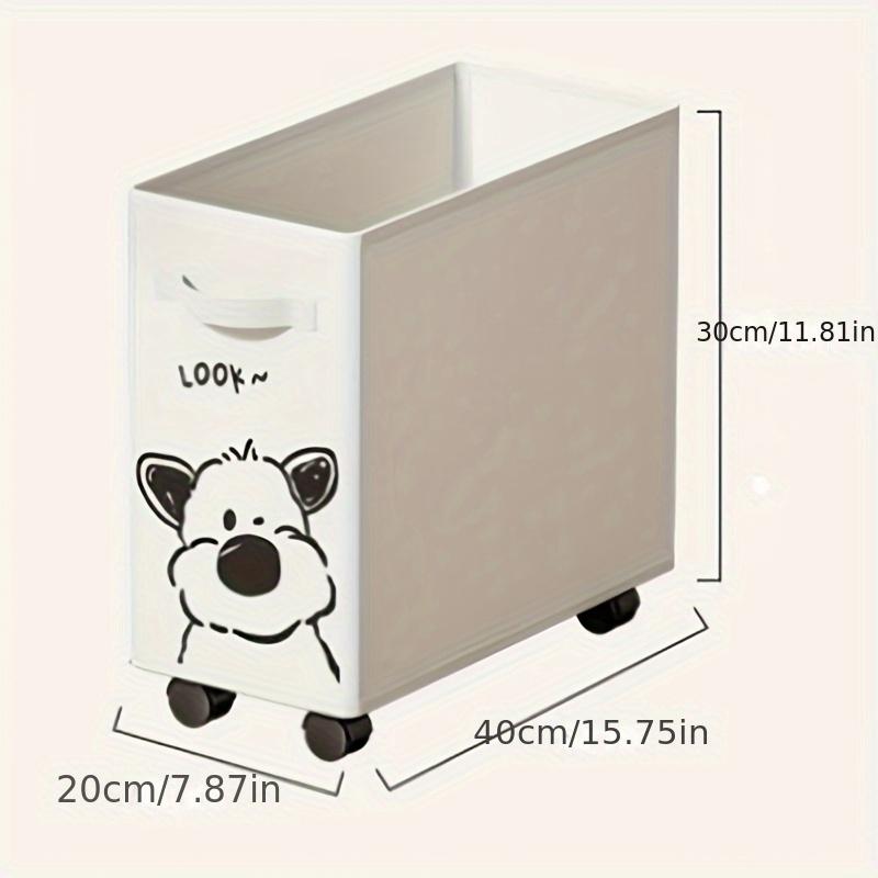 

Милая тележка для хранения на колесиках, Портативное хранилище на колесах, Многофункциональный ящик для хранения, Принт с мультяшными животными